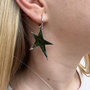 PENDIENTES STAR GRANDES PLATEADO