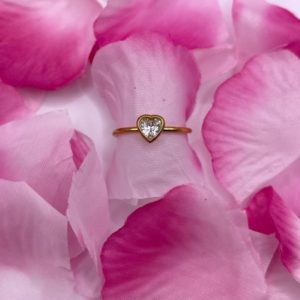 ANILLO CUORE DORADO