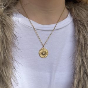 COLLAR MEDALLA SOL BRILLANTE