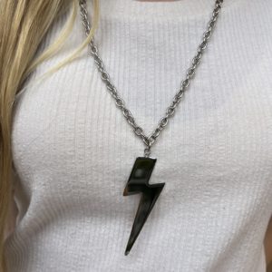COLLAR CADENA RAYO PLATEADO