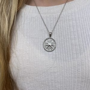 COLLAR MEDALLA SOL PLATEADO