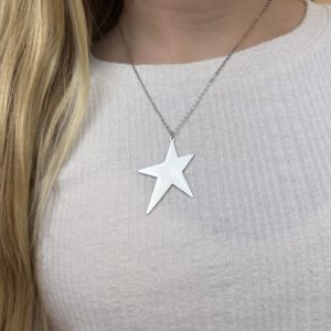 COLLAR STAR MEDIANA PLATEADO