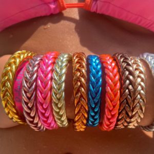 PULSERA PAN DE ORO TRENZADAS